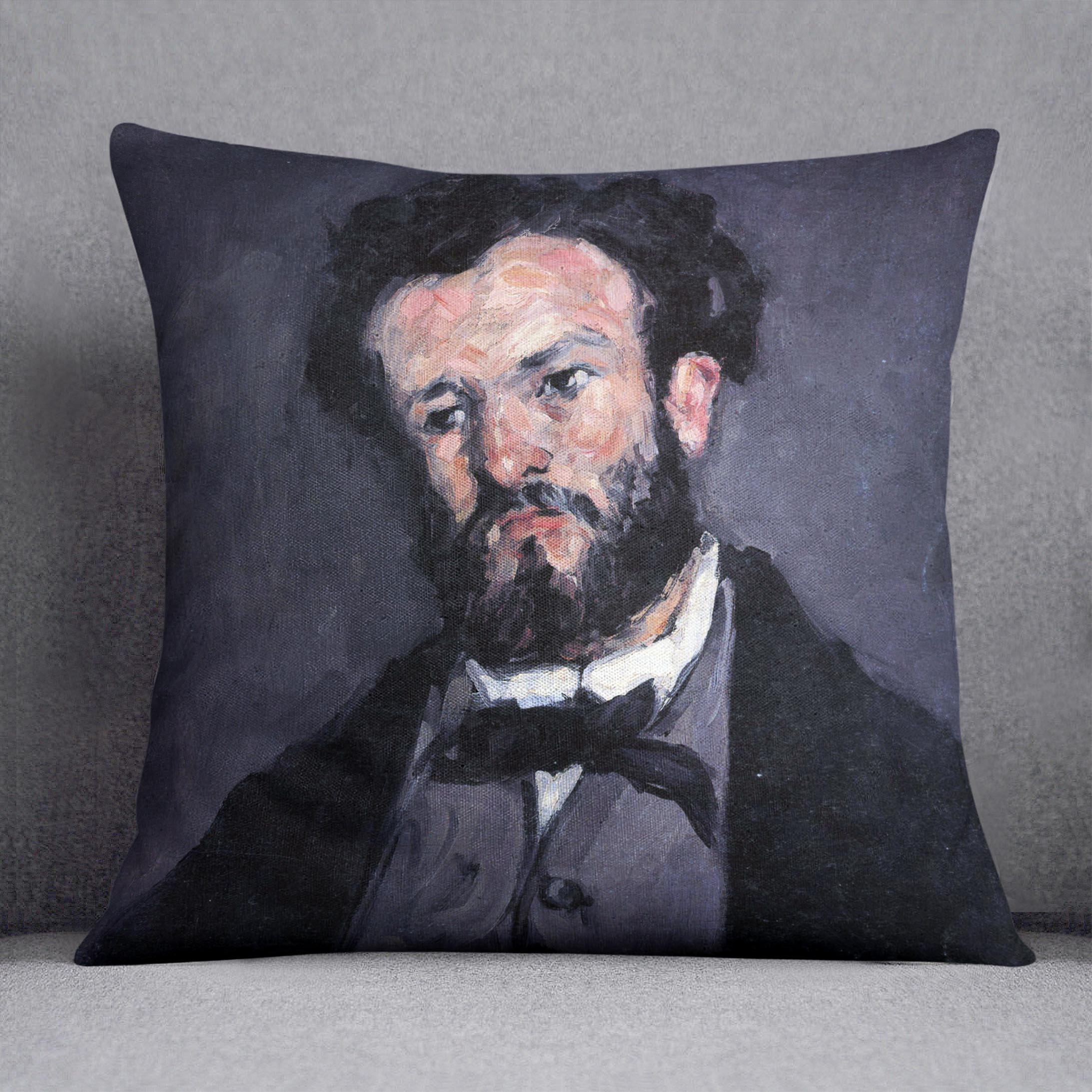 Portrait of Antony Valabrägue by Cezanne Cushion - Canvas Art Rocks - 1