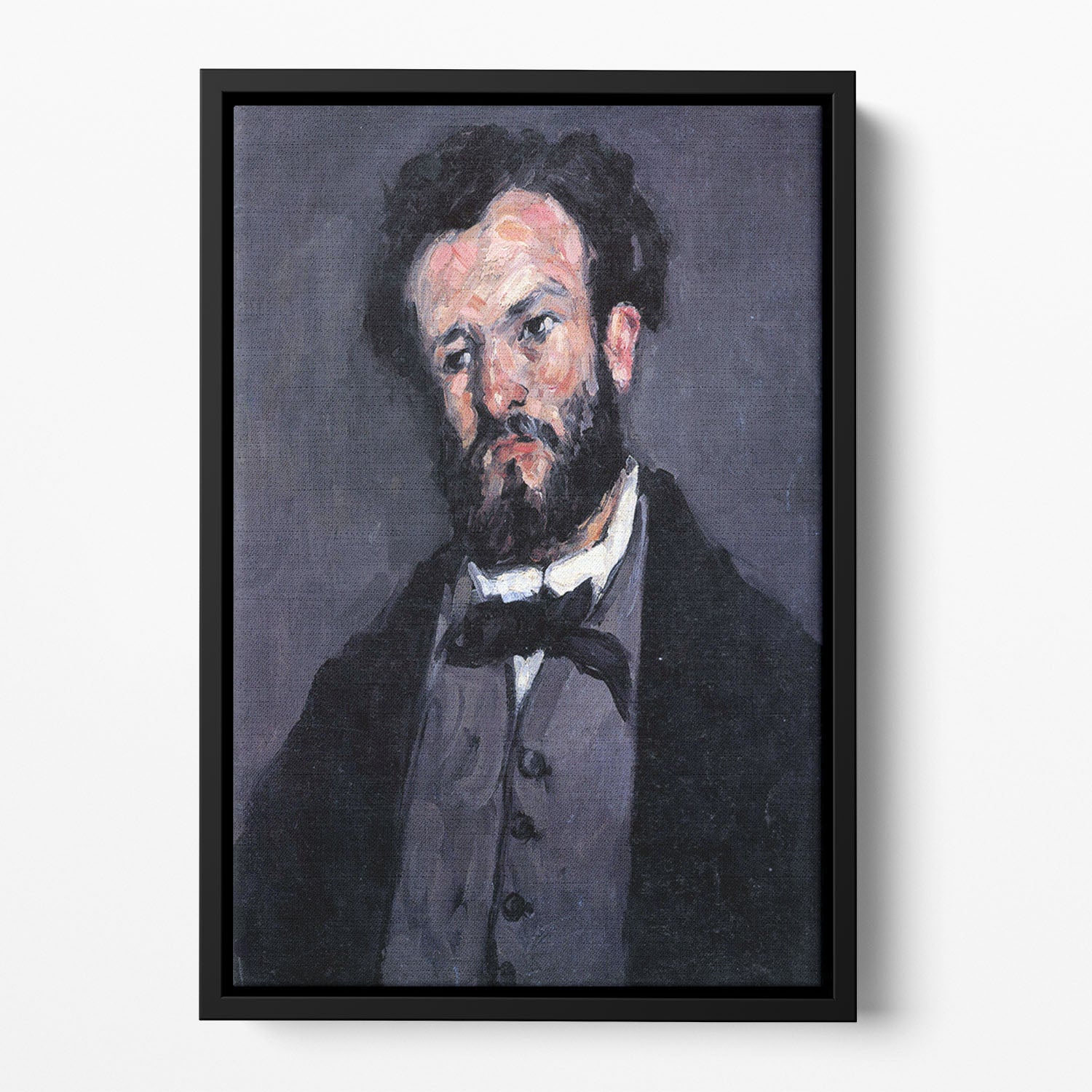 Portrait of Antony Valabrägue by Cezanne Floating Framed Canvas - Canvas Art Rocks - 2