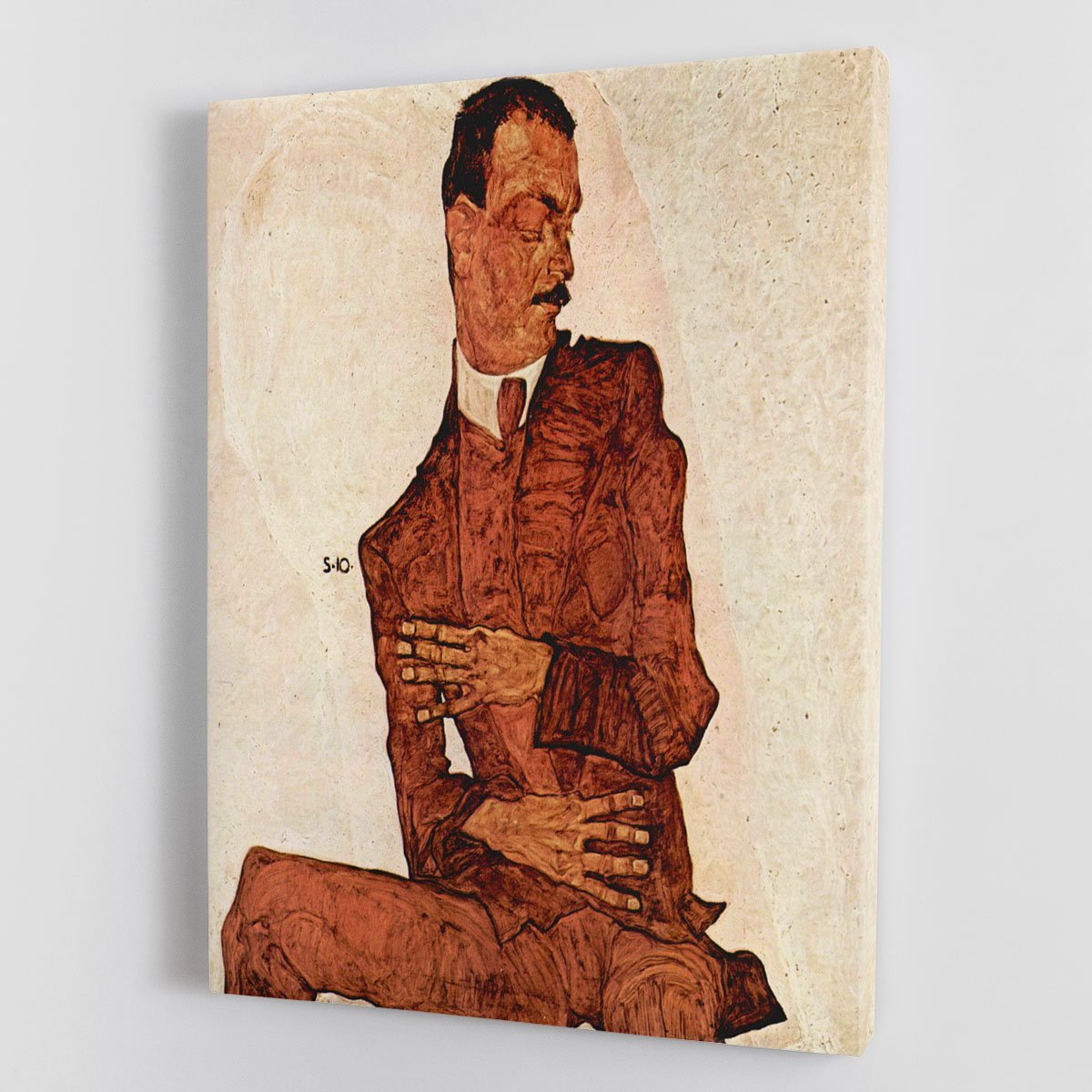 Portrait of Arthur Rossler by Egon Schiele Canvas Print or Poster