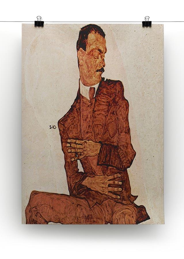 Portrait of Arthur Rossler by Egon Schiele Canvas Print or Poster - Canvas Art Rocks - 2