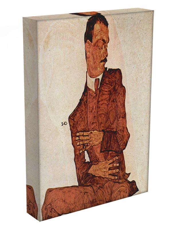 Portrait of Arthur Rossler by Egon Schiele Canvas Print or Poster - Canvas Art Rocks - 3