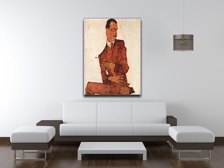 Portrait of Arthur Rossler by Egon Schiele Canvas Print or Poster - Canvas Art Rocks - 4