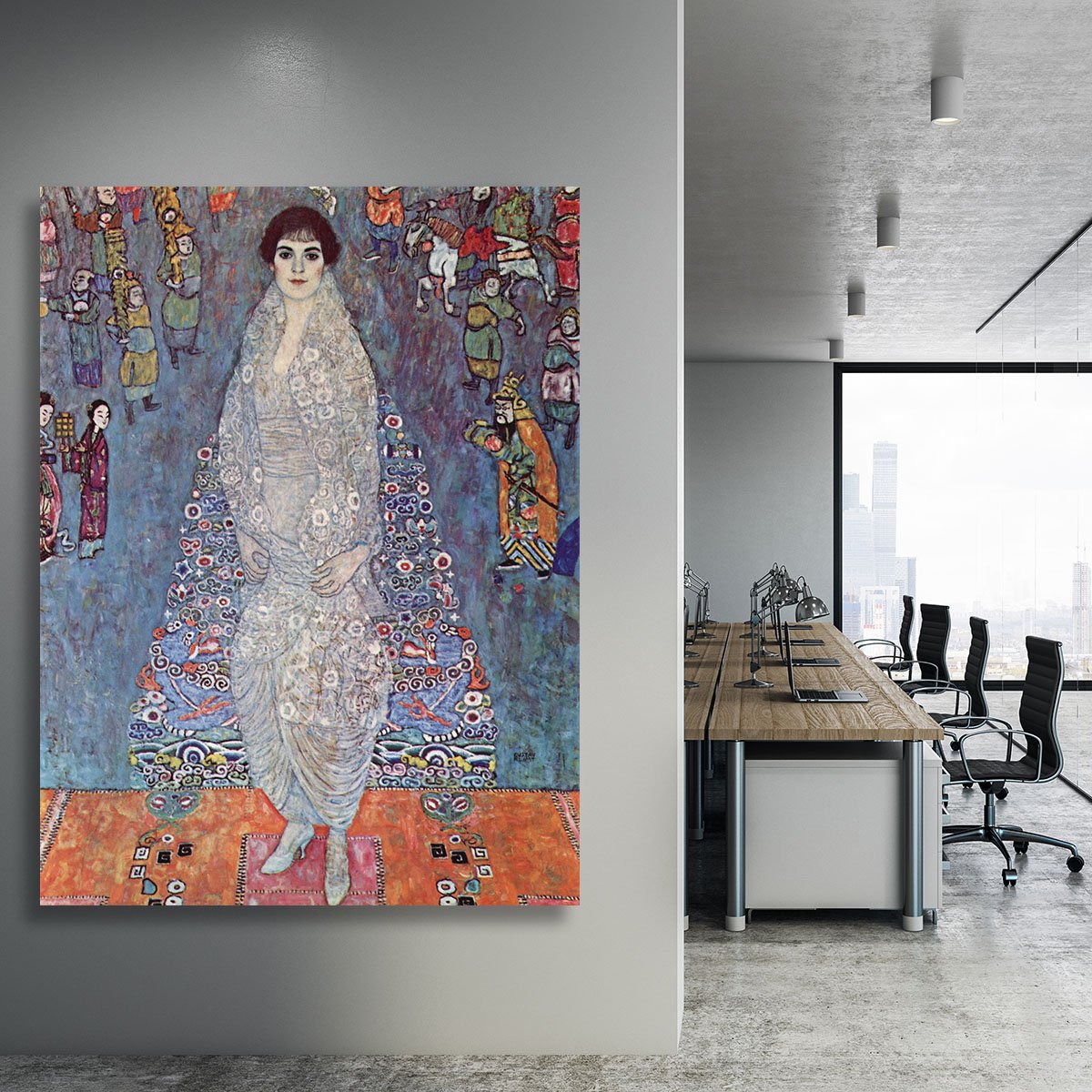 Portrait of Baroness Elisabeth Bachofen by Klimt Canvas Print or Poster