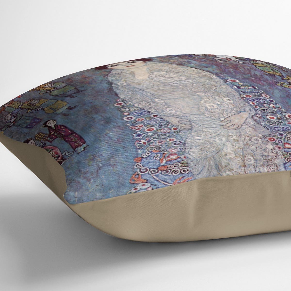 Portrait of Baroness Elisabeth Bachofen by Klimt Throw Pillow