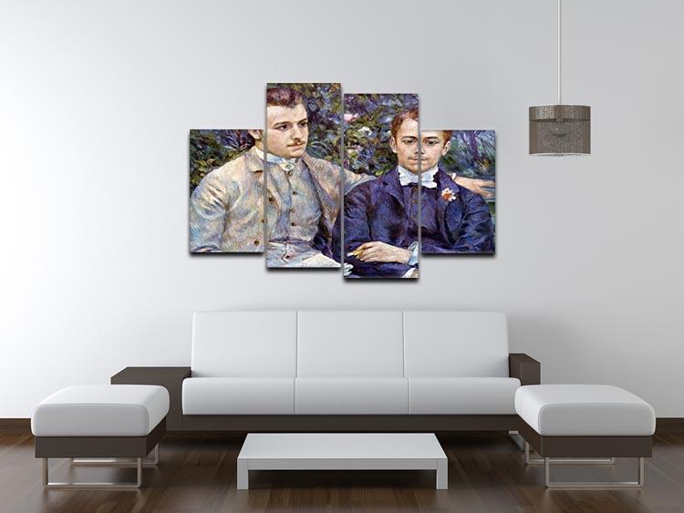 Portrait of Charles and George by Renoir 4 Split Panel Canvas - Canvas Art Rocks - 3