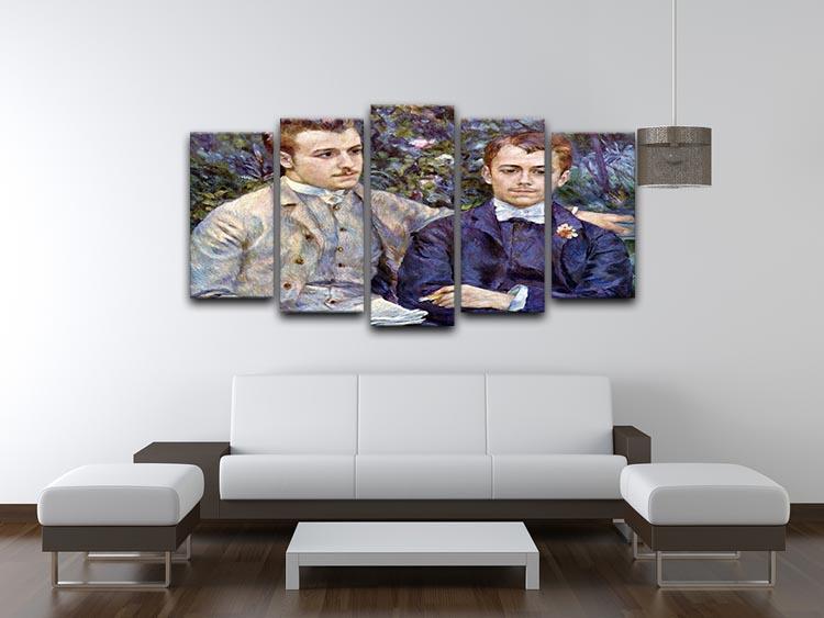 Portrait of Charles and George by Renoir 5 Split Panel Canvas - Canvas Art Rocks - 3