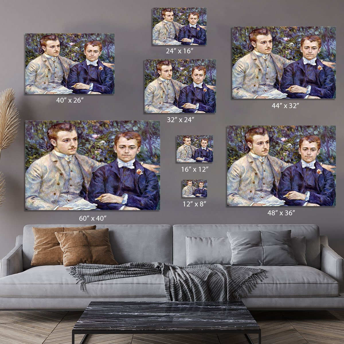 Portrait of Charles and George by Renoir Canvas Print or Poster