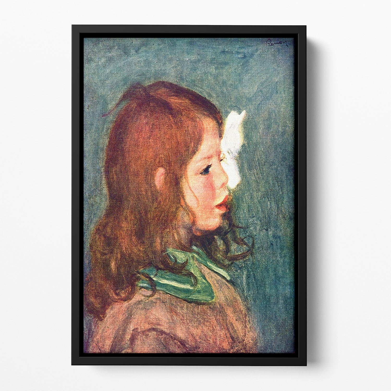 Portrait of Coco by Renoir Floating Framed Canvas
