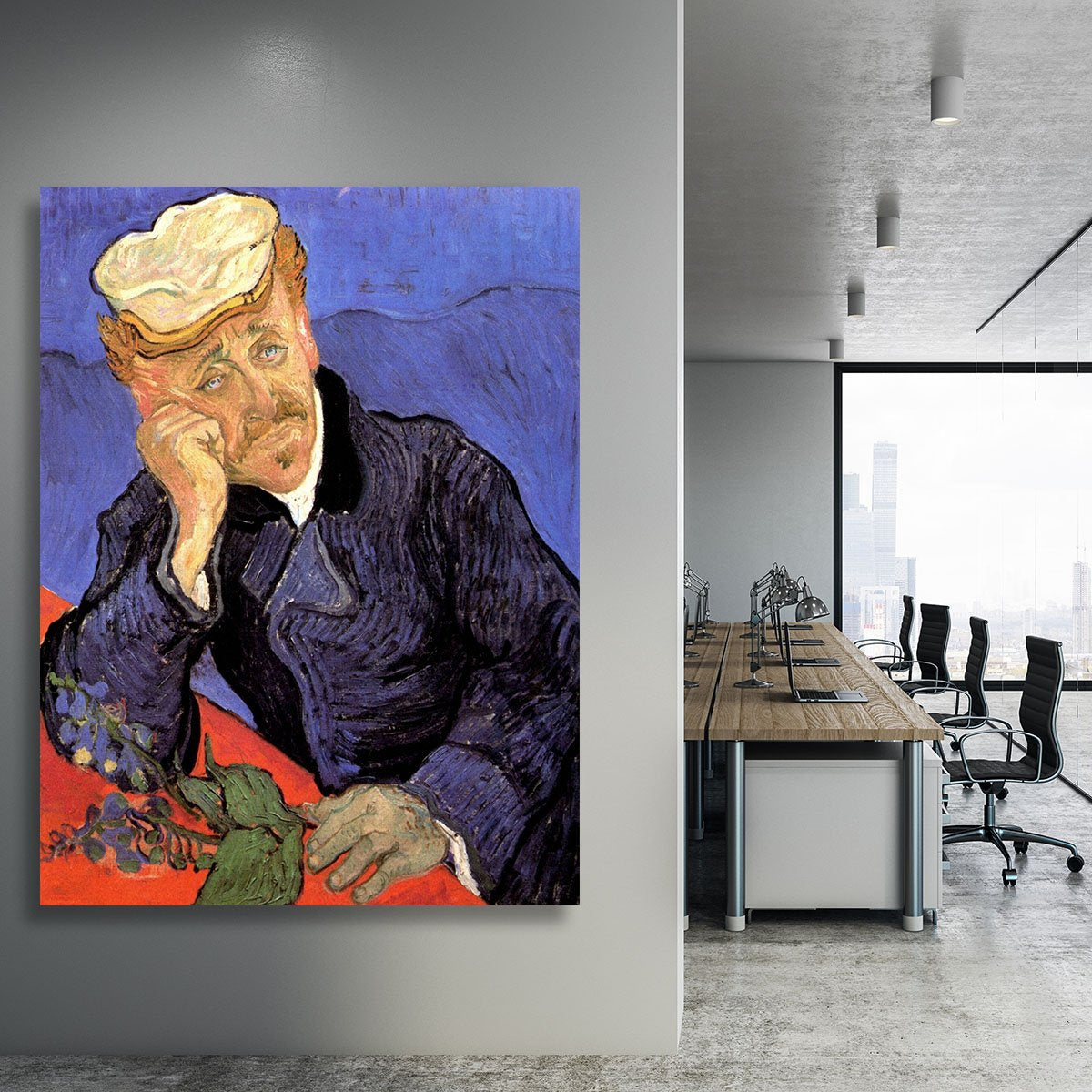 Portrait of Doctor Gachet by Van Gogh Canvas Print or Poster