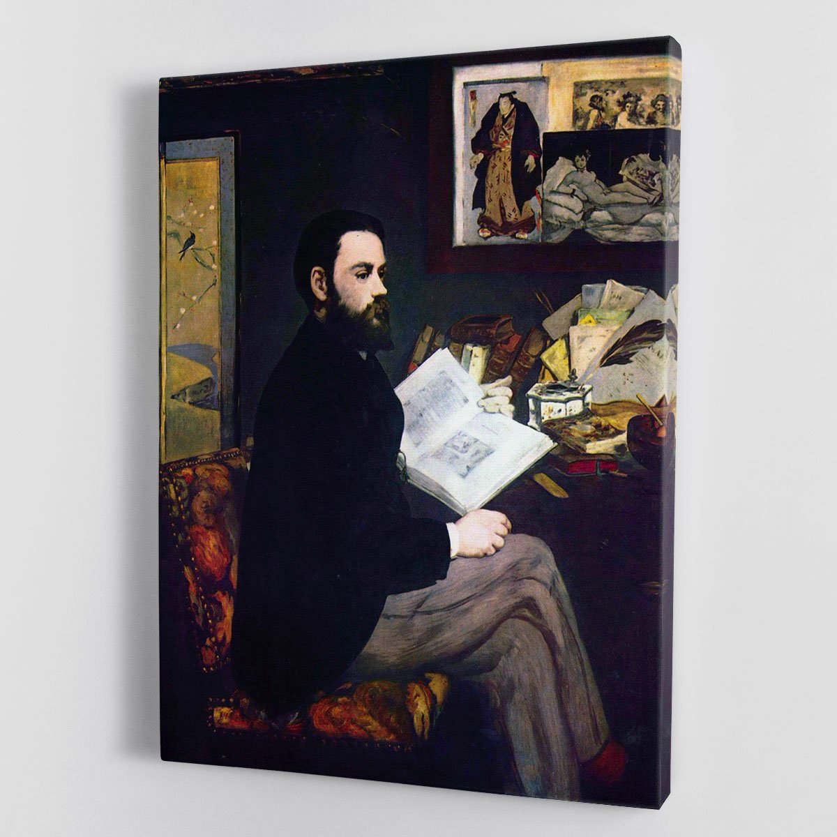 Portrait of Emile Zola by Manet Canvas Print or Poster