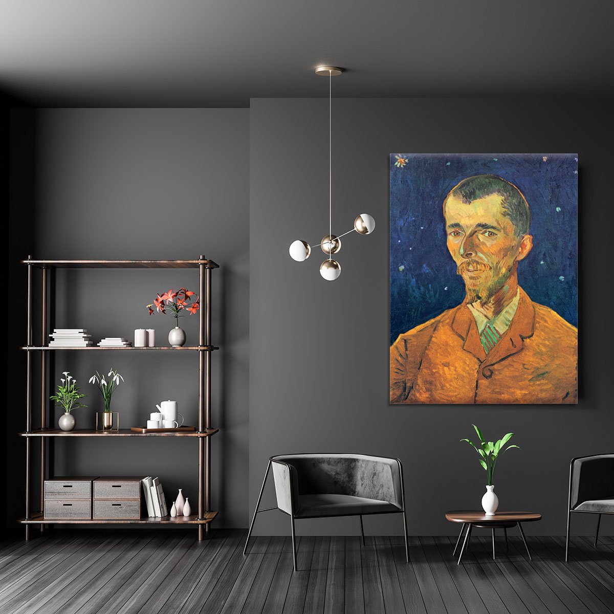 Portrait of Eugene Boch by Van Gogh Canvas Print or Poster