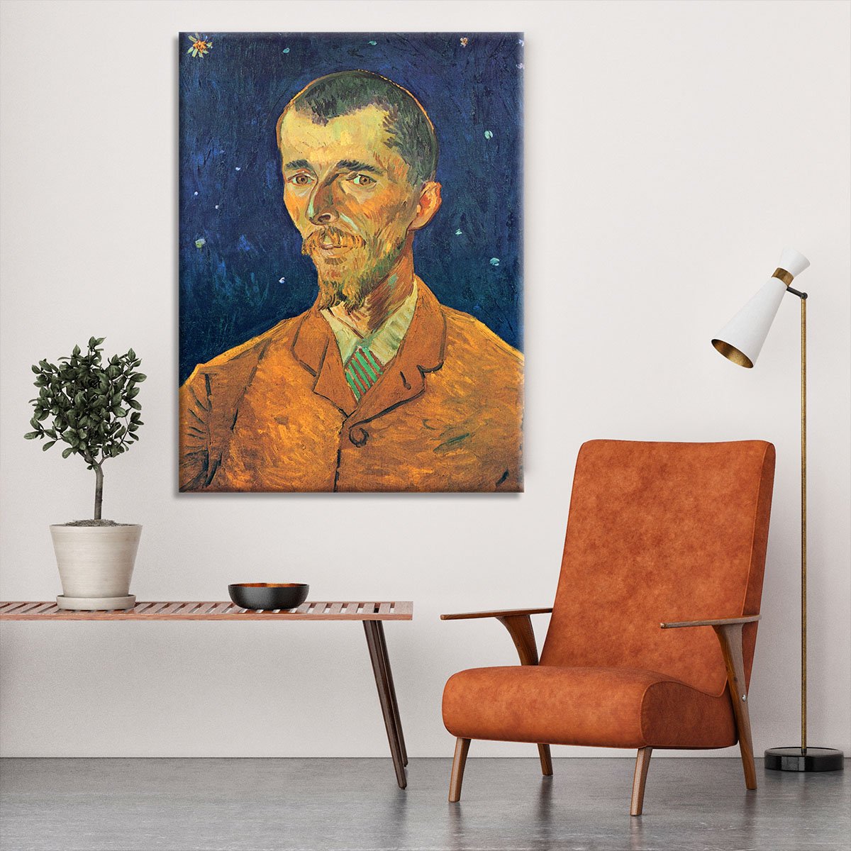 Portrait of Eugene Boch by Van Gogh Canvas Print or Poster