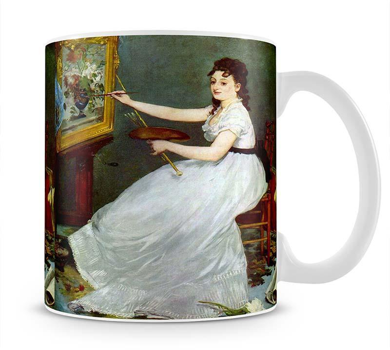 Portrait of Eva GonzalCs in Manets studio by Manet Mug - Canvas Art Rocks - 1