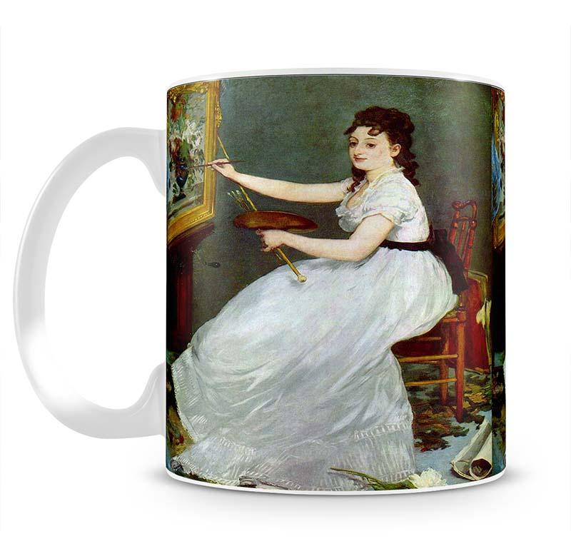 Portrait of Eva GonzalCs in Manets studio by Manet Mug - Canvas Art Rocks - 2