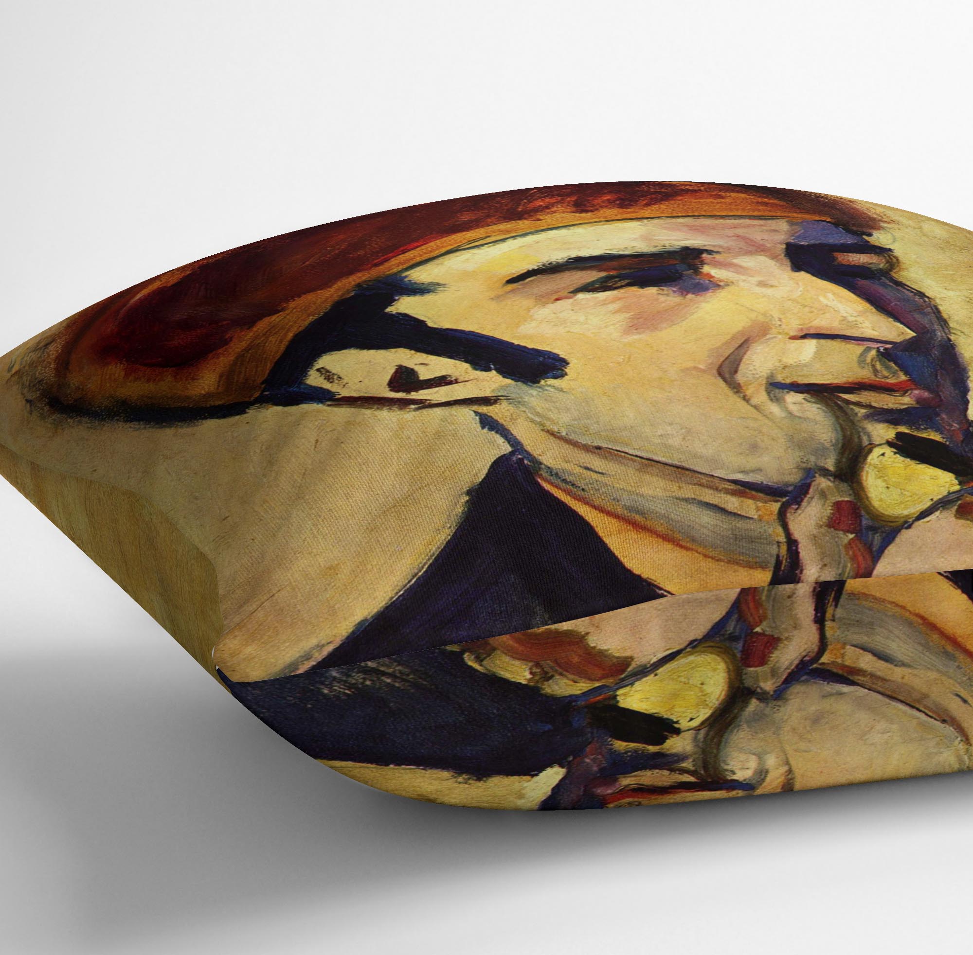 Portrait of Franz Marc by Macke Cushion - Canvas Art Rocks - 3