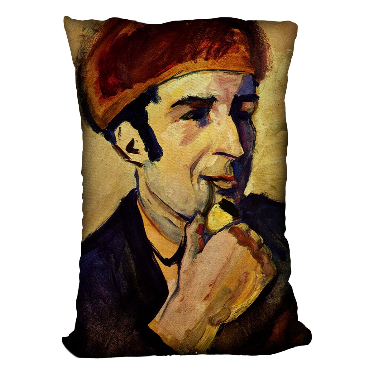 Portrait of Franz Marc by Macke Cushion - Canvas Art Rocks - 4