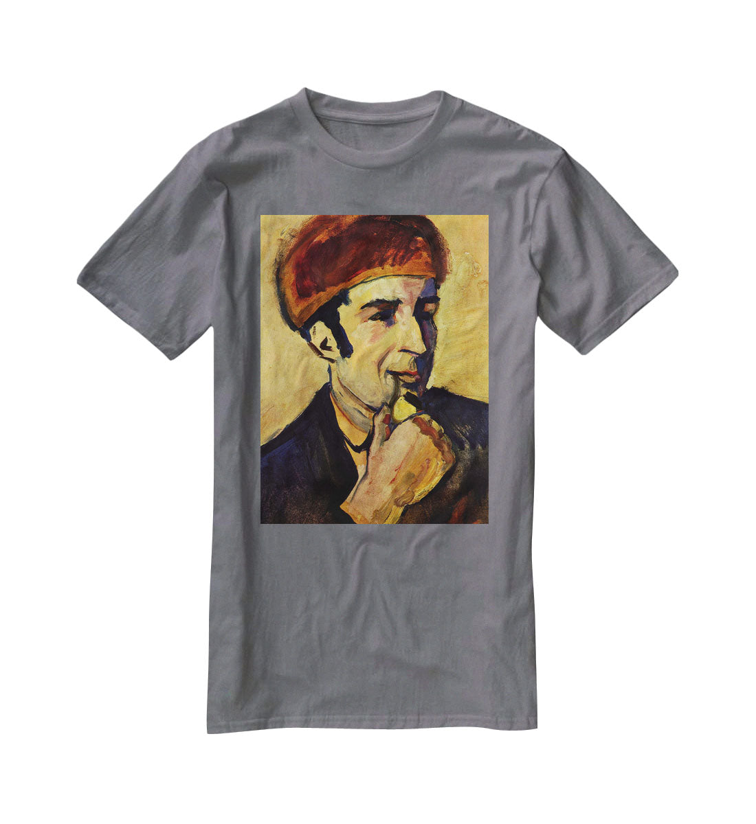 Portrait of Franz Marc by Macke T-Shirt - Canvas Art Rocks - 3