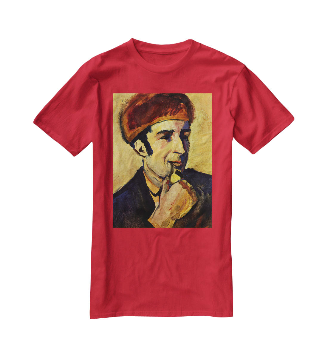 Portrait of Franz Marc by Macke T-Shirt - Canvas Art Rocks - 4