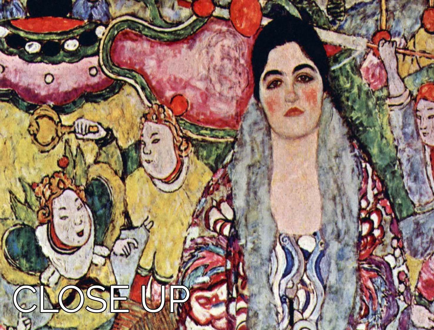 Portrait of Frederika Maria Beer by Klimt 3 Split Panel Canvas Print - Canvas Art Rocks - 3