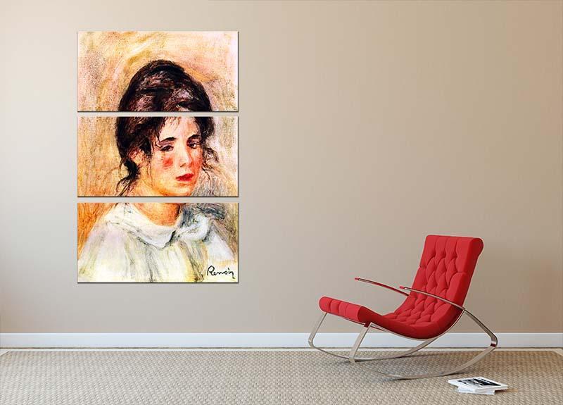 Portrait of Gabrielle by Renoir 3 Split Panel Canvas Print - Canvas Art Rocks - 2