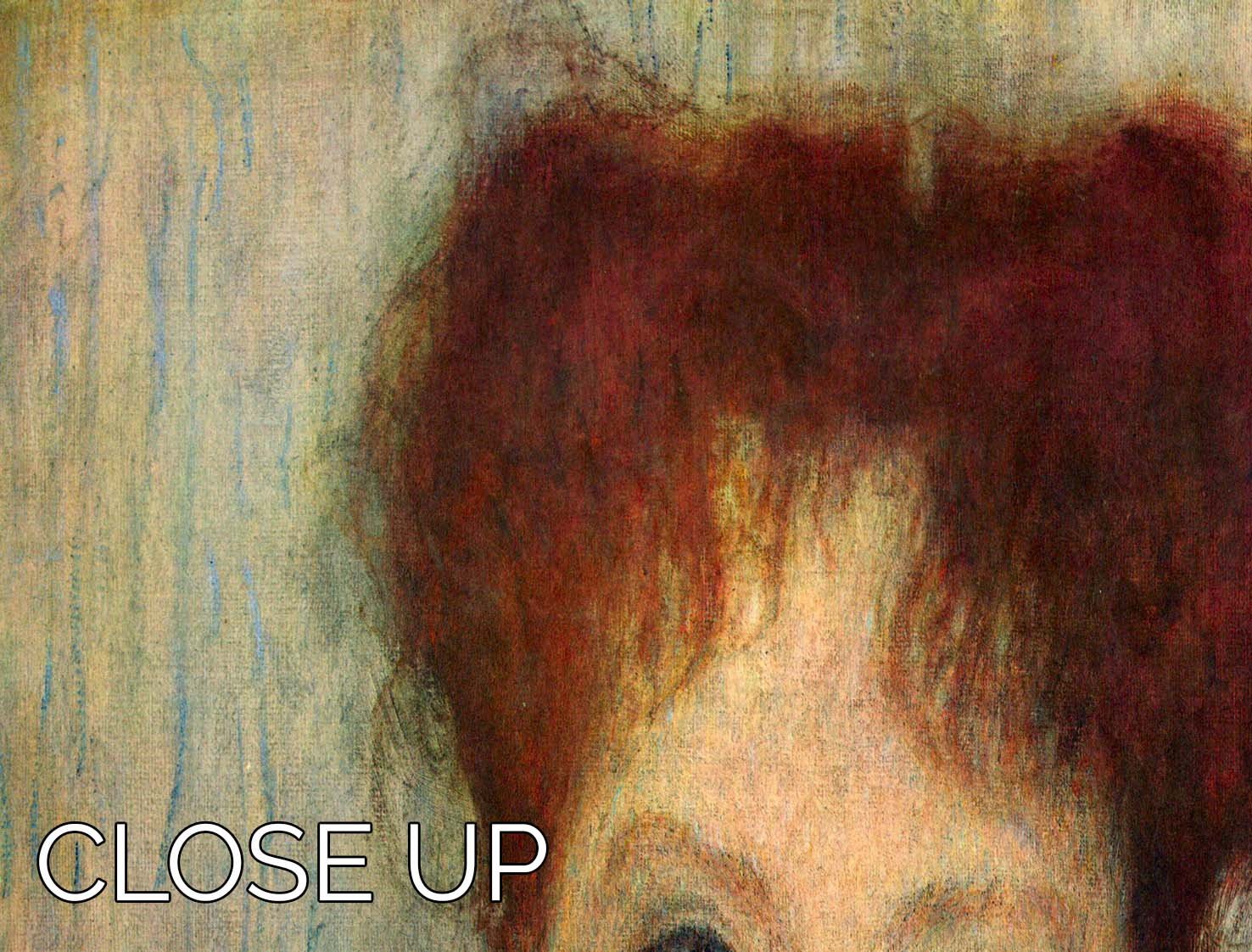Portrait of Gertha Fersovanyi detail by Klimt 3 Split Panel Canvas Print - Canvas Art Rocks - 3
