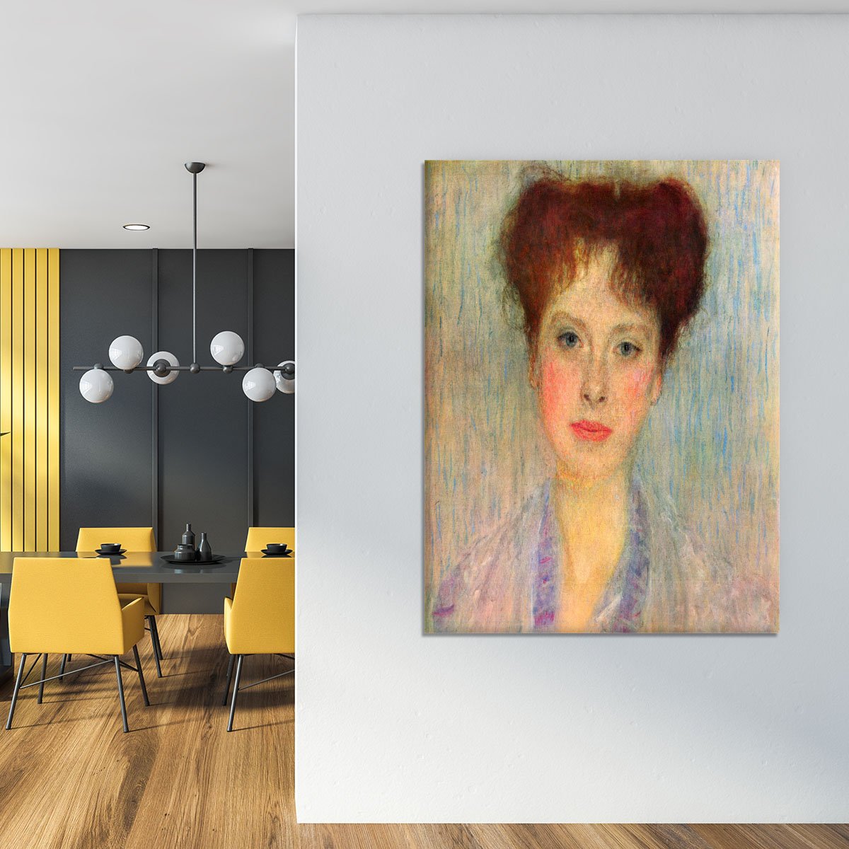 Portrait of Gertha Fersovanyi detail by Klimt Canvas Print or Poster