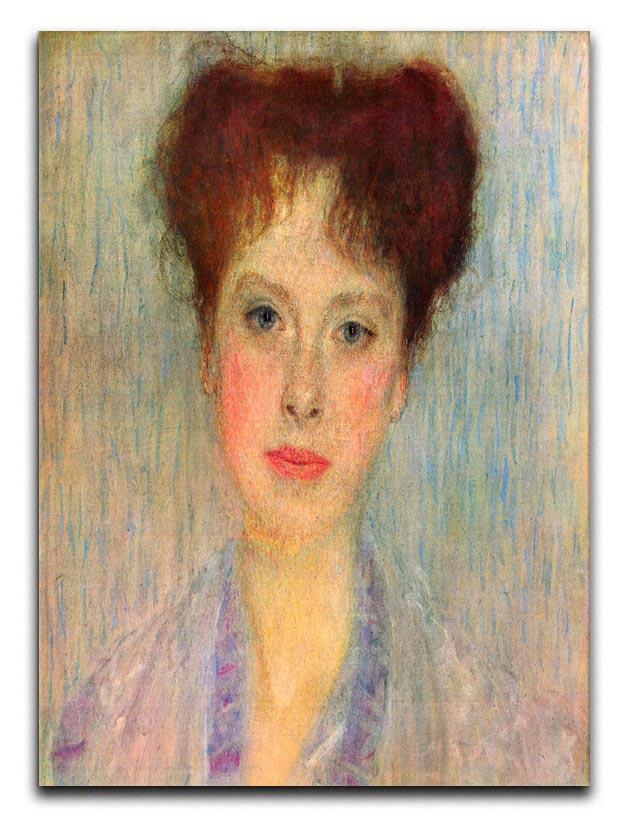 Portrait of Gertha Fersovanyi detail by Klimt Canvas Print or Poster  - Canvas Art Rocks - 1