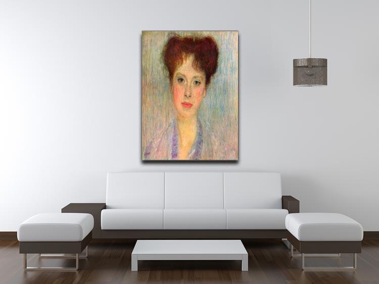Portrait of Gertha Fersovanyi detail by Klimt Canvas Print or Poster - Canvas Art Rocks - 4