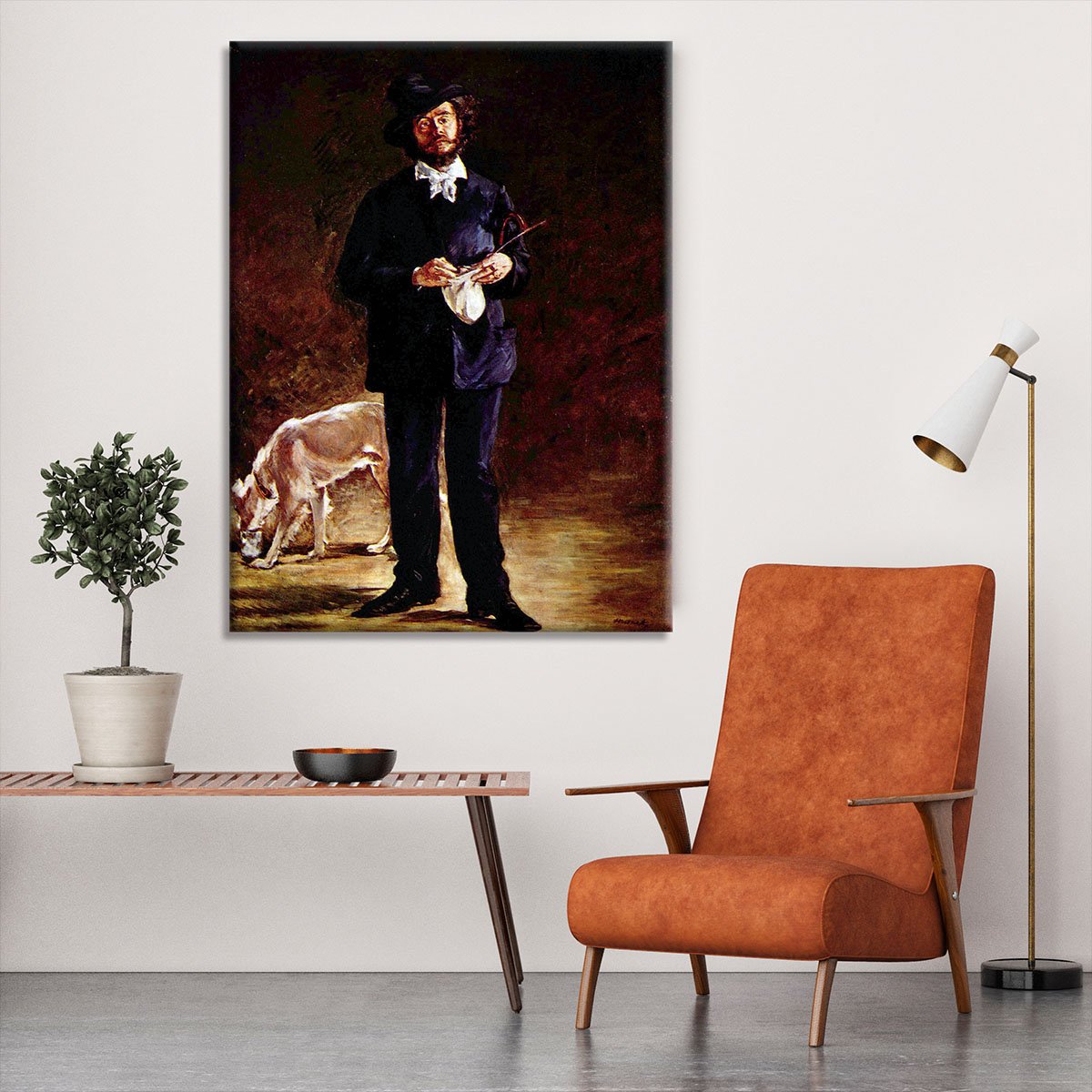 Portrait of Gilbert Marcellin Desboutin Canvas Print or Poster