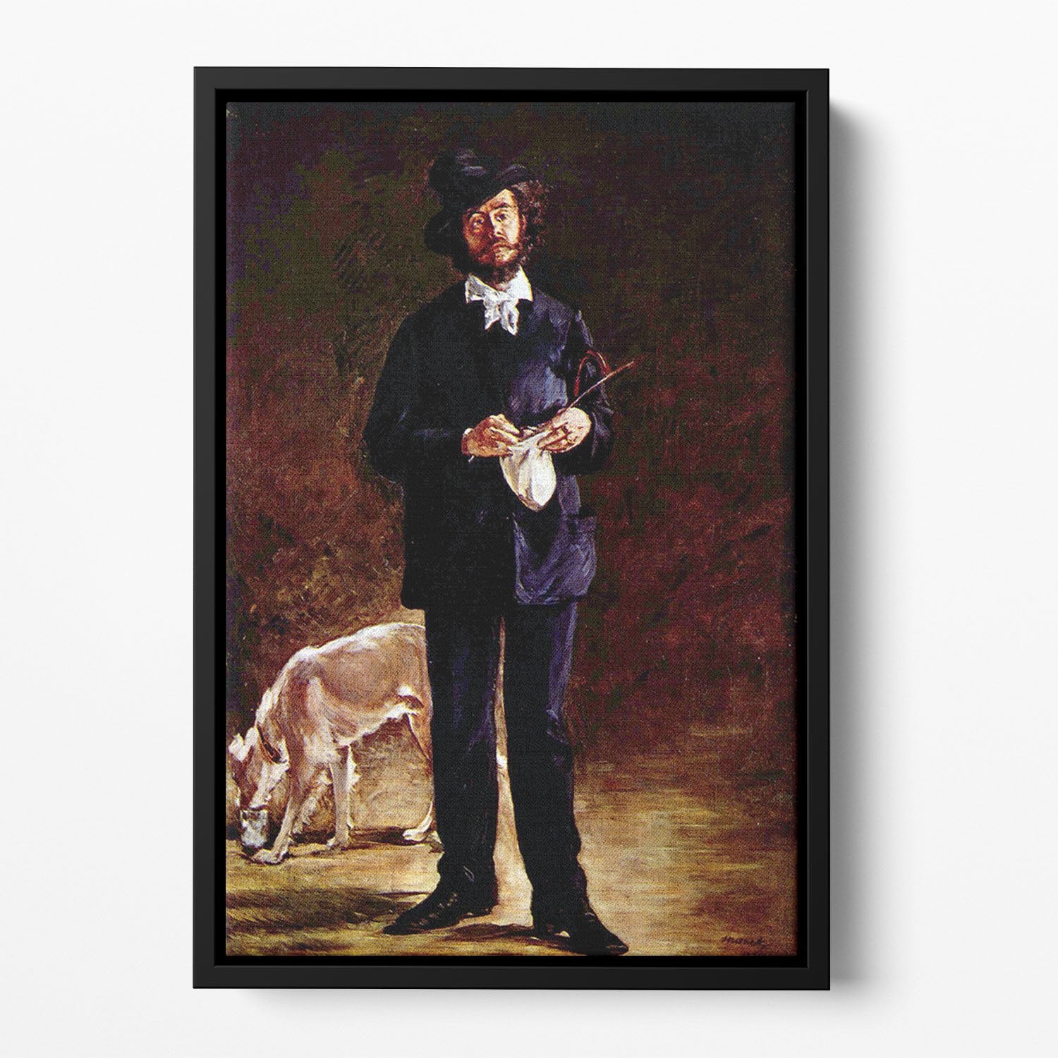 Portrait of Gilbert Marcellin Desboutin Floating Framed Canvas