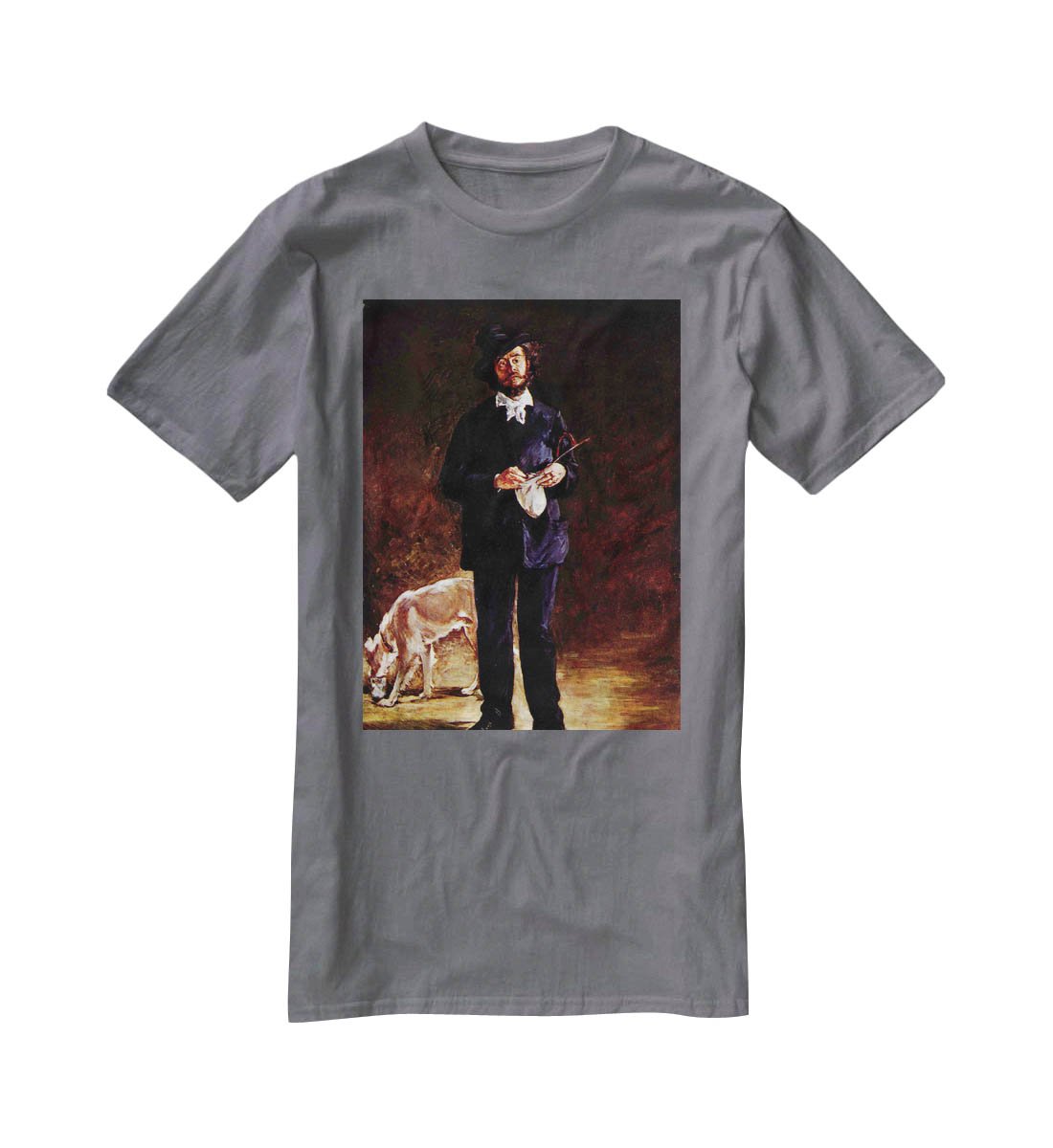 Portrait of Gilbert Marcellin Desboutin T-Shirt - Canvas Art Rocks - 3