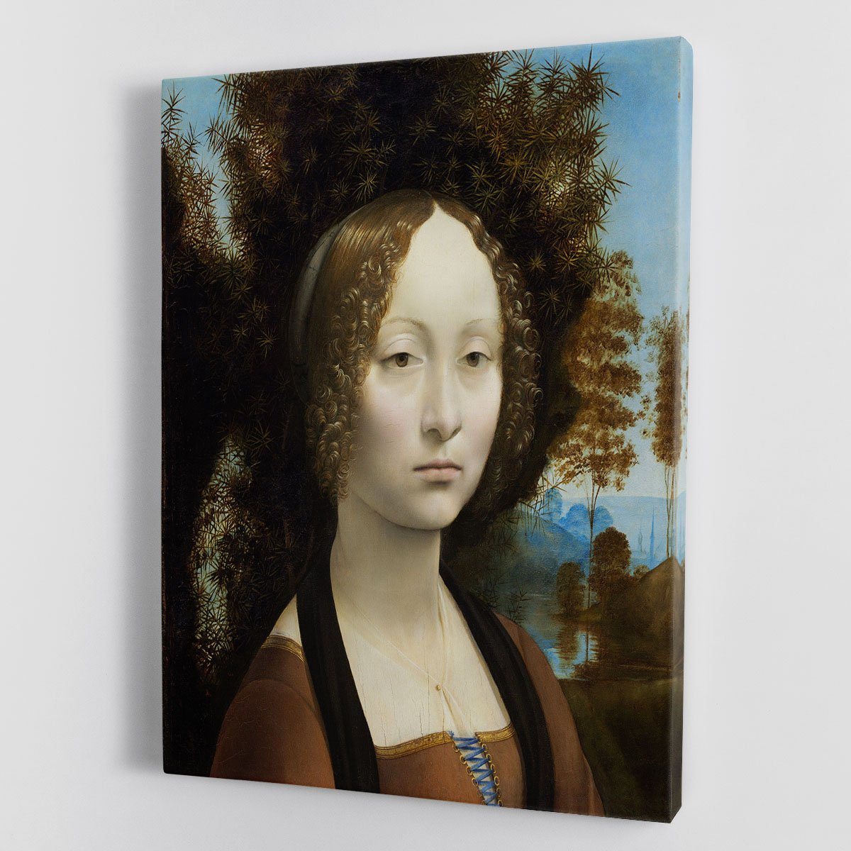 Portrait of Ginevra de Benci by Da Vinci Canvas Print or Poster