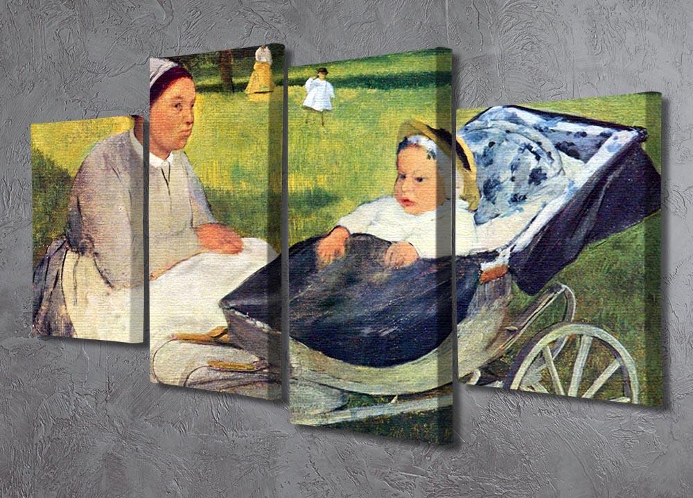 Portrait of Henri Valpincon by Degas 4 Split Panel Canvas - Canvas Art Rocks - 2