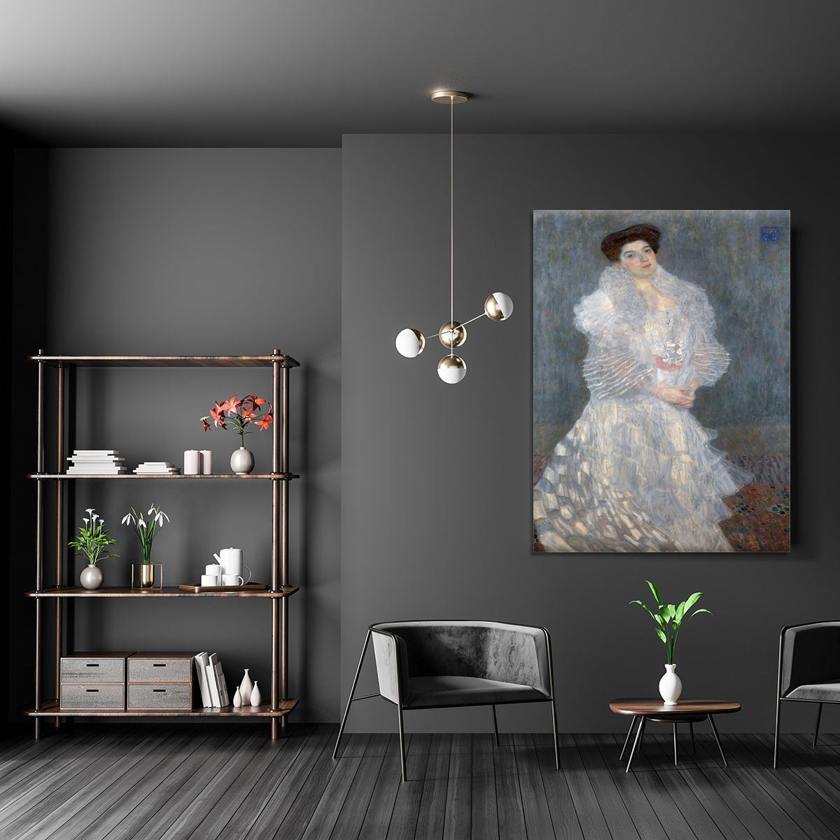 Portrait of Hermine Gallia by Klimt Canvas Print or Poster
