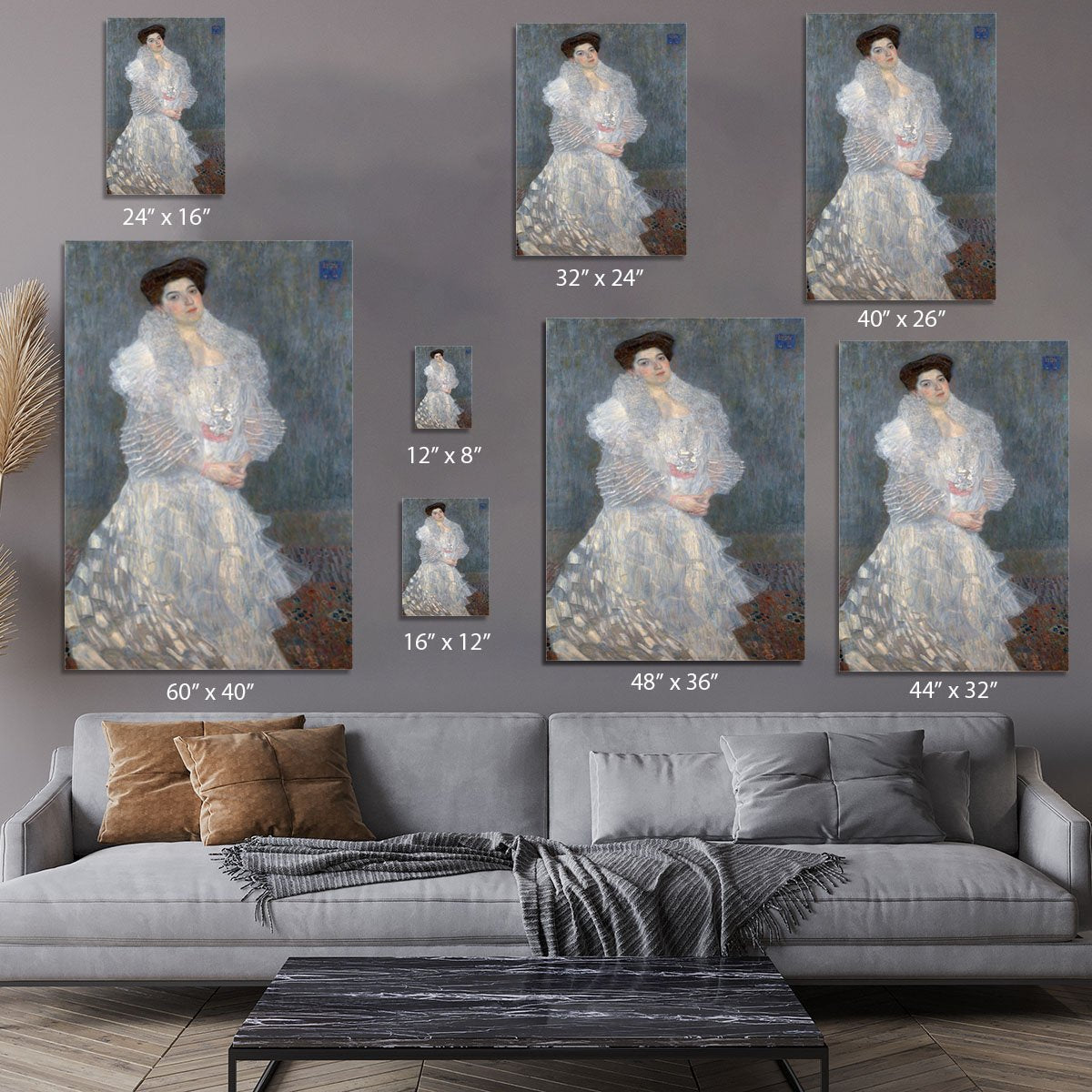 Portrait of Hermine Gallia by Klimt Canvas Print or Poster