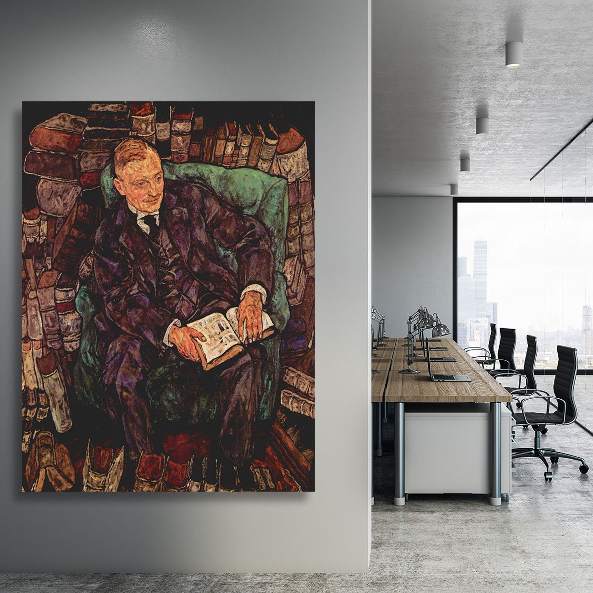 Portrait of Hugo Koller by Egon Schiele Canvas Print or Poster