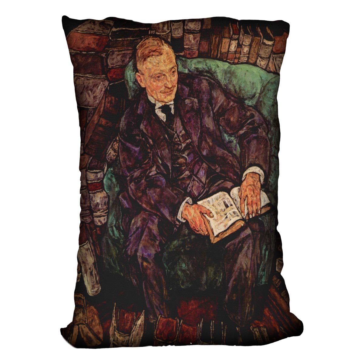 Portrait of Hugo Koller by Egon Schiele Cushion