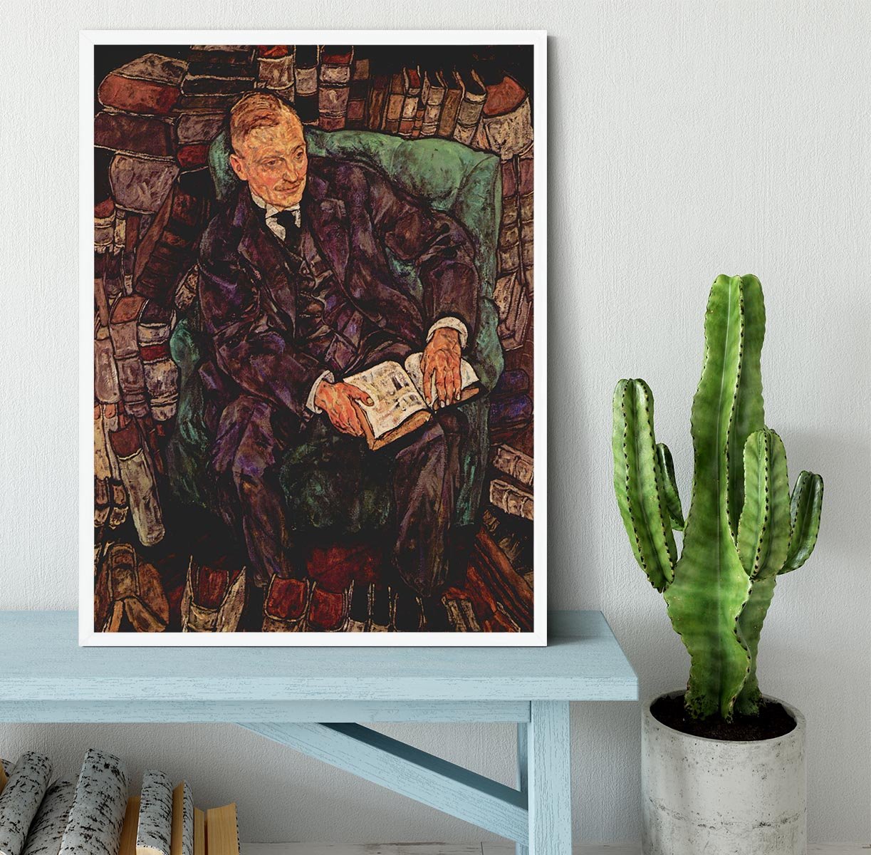 Portrait of Hugo Koller by Egon Schiele Framed Print - Canvas Art Rocks -6