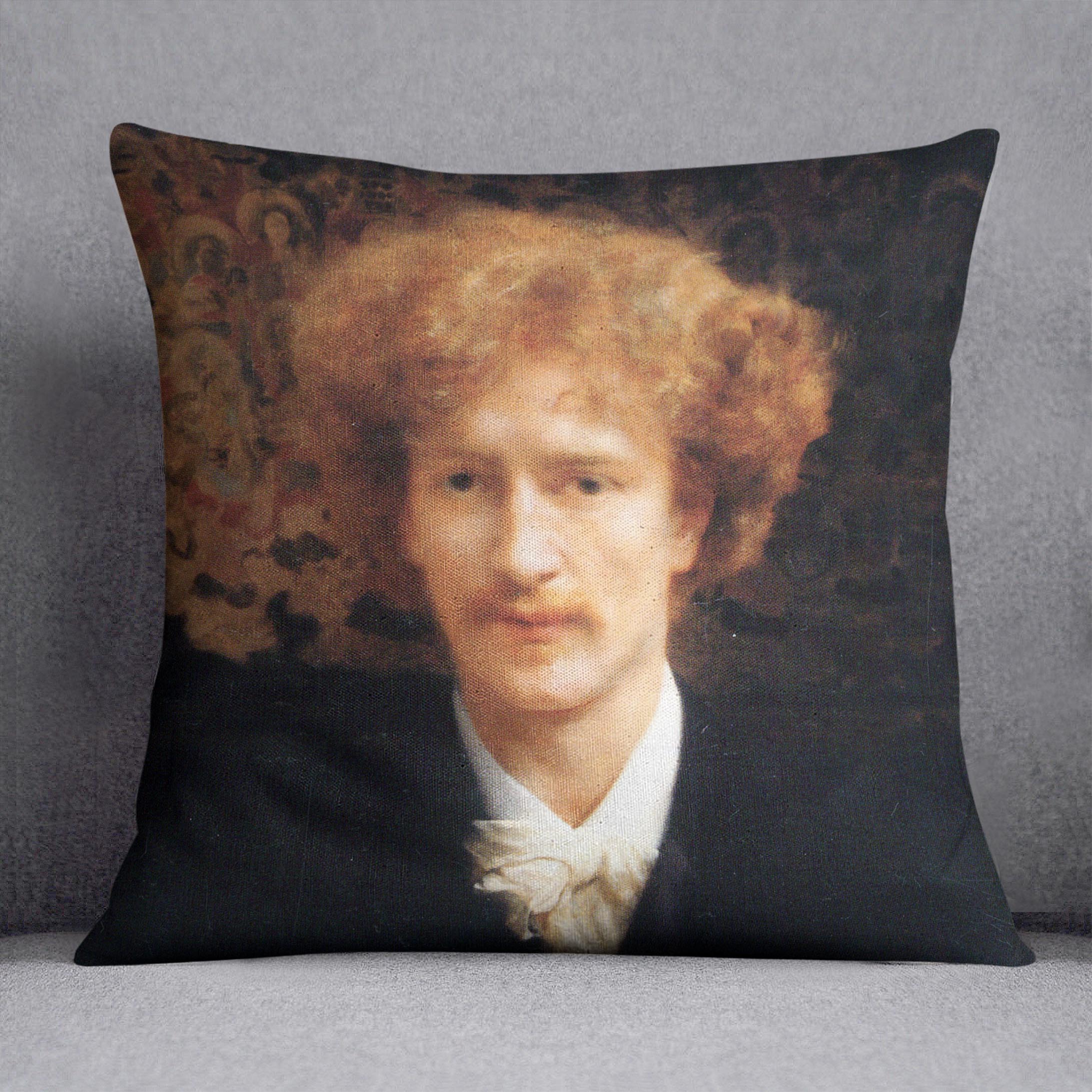 Portrait of Ignaz Jan Paderewski by Alma Tadema Cushion - Canvas Art Rocks - 1
