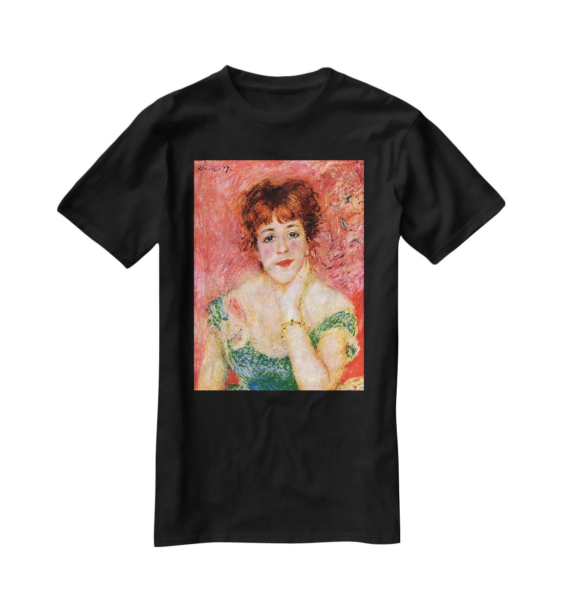 Portrait of Jeanne Samary by Renoir T-Shirt - Canvas Art Rocks - 1