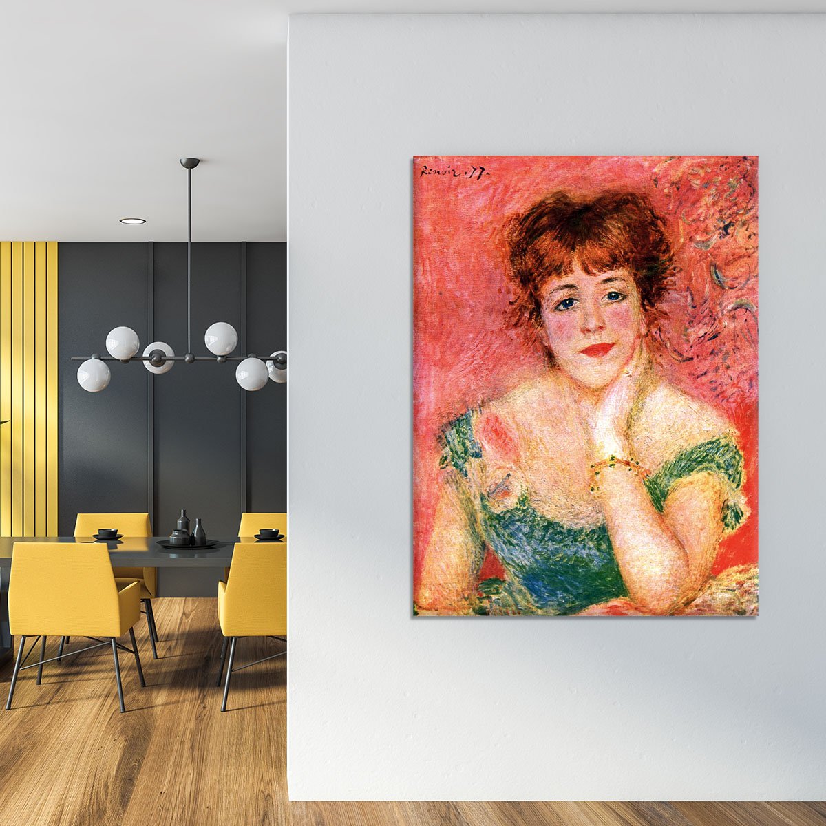 Portrait of Jeanne Samary by Renoir Canvas Print or Poster