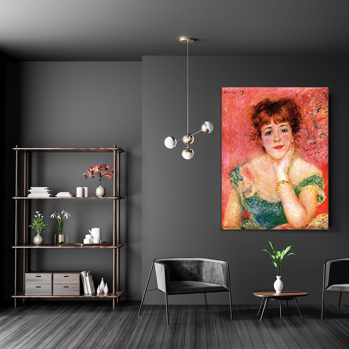 Portrait of Jeanne Samary by Renoir Canvas Print or Poster