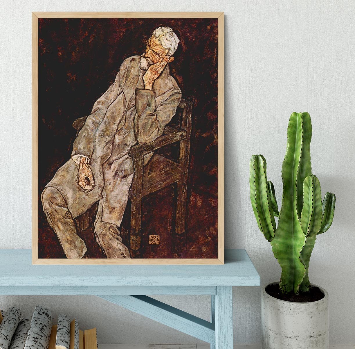 Portrait of Johan Harms by Egon Schiele Framed Print - Canvas Art Rocks - 4