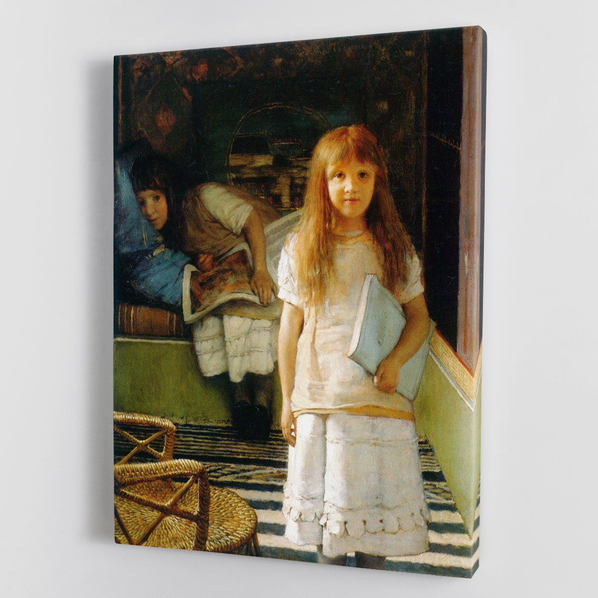 Portrait of Laurense and Anna Alma Tadema as a child by Alma Tadema Canvas Print or Poster