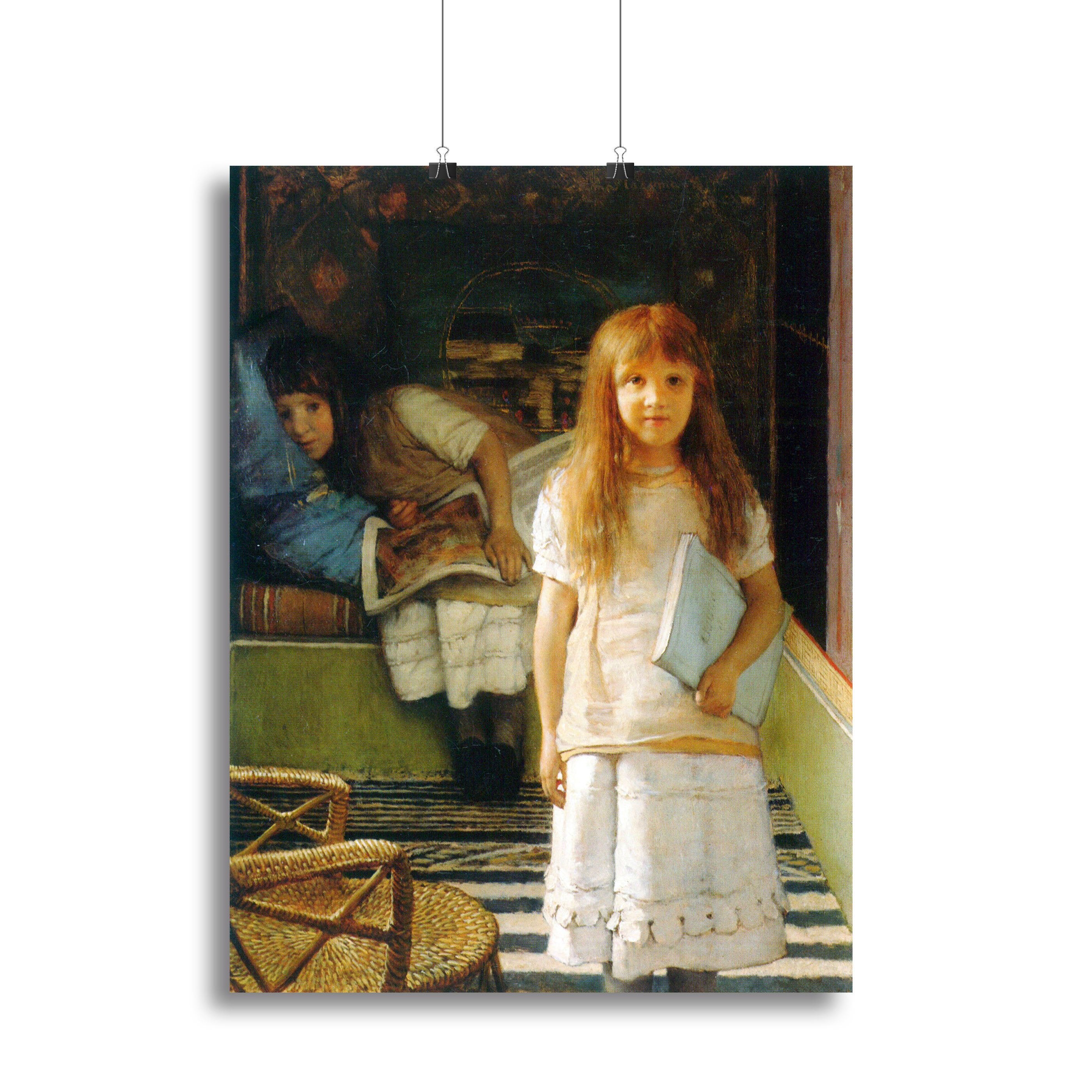 Portrait of Laurense and Anna Alma Tadema as a child by Alma Tadema Canvas Print or Poster