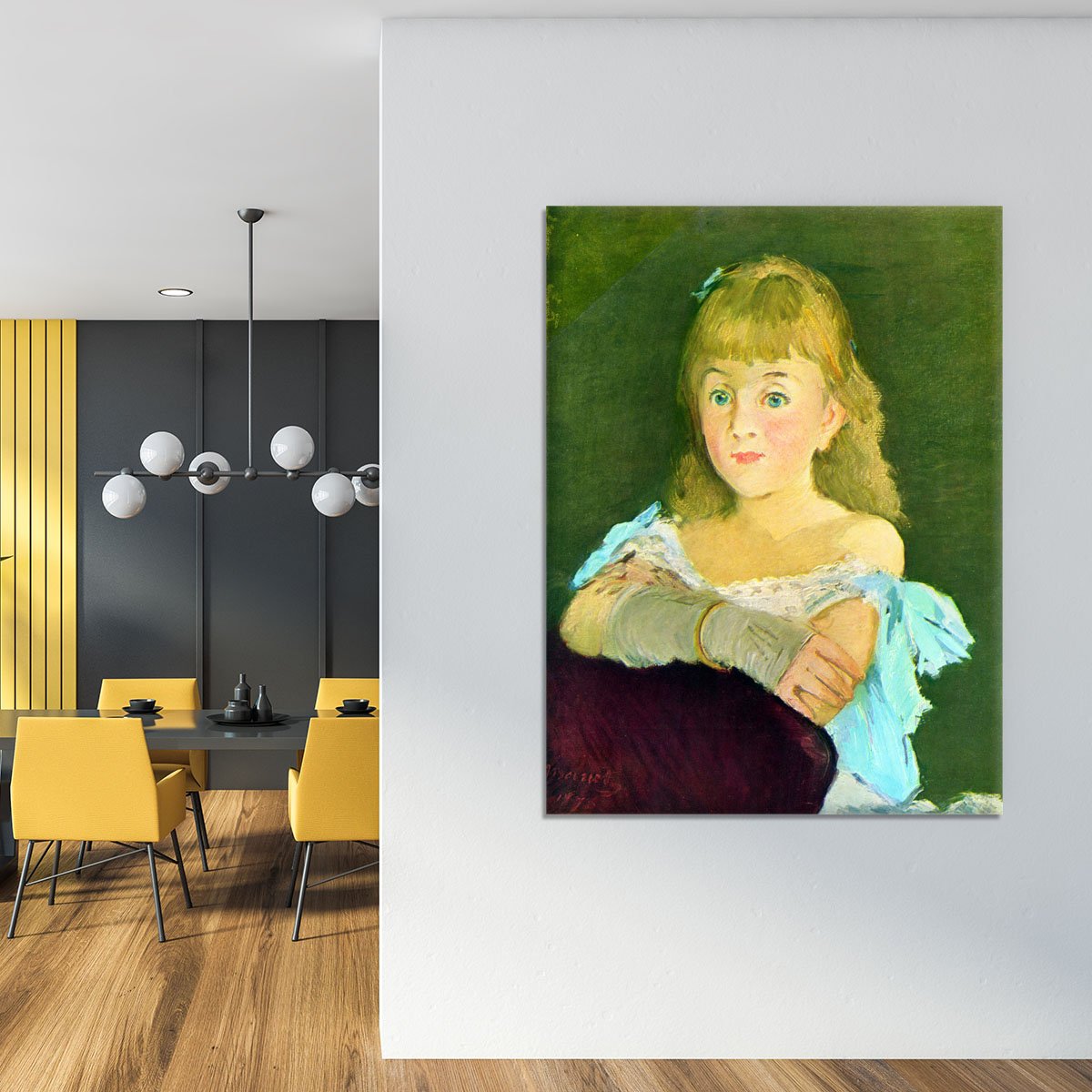 Portrait of Lina Campineanu by Manet Canvas Print or Poster
