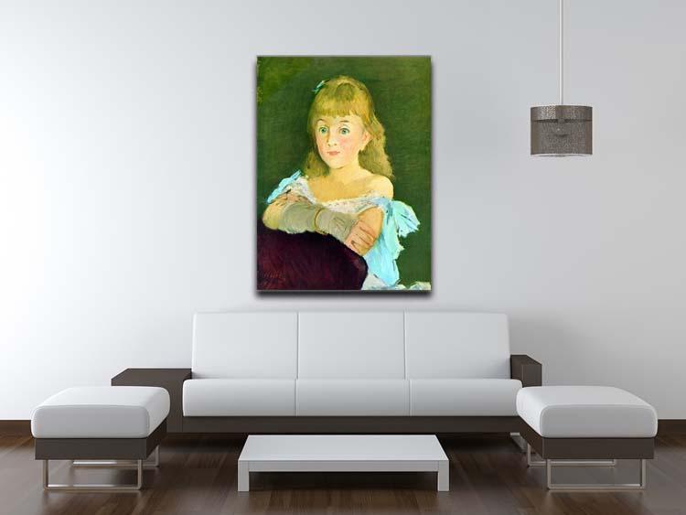 Portrait of Lina Campineanu by Manet Canvas Print or Poster - Canvas Art Rocks - 4