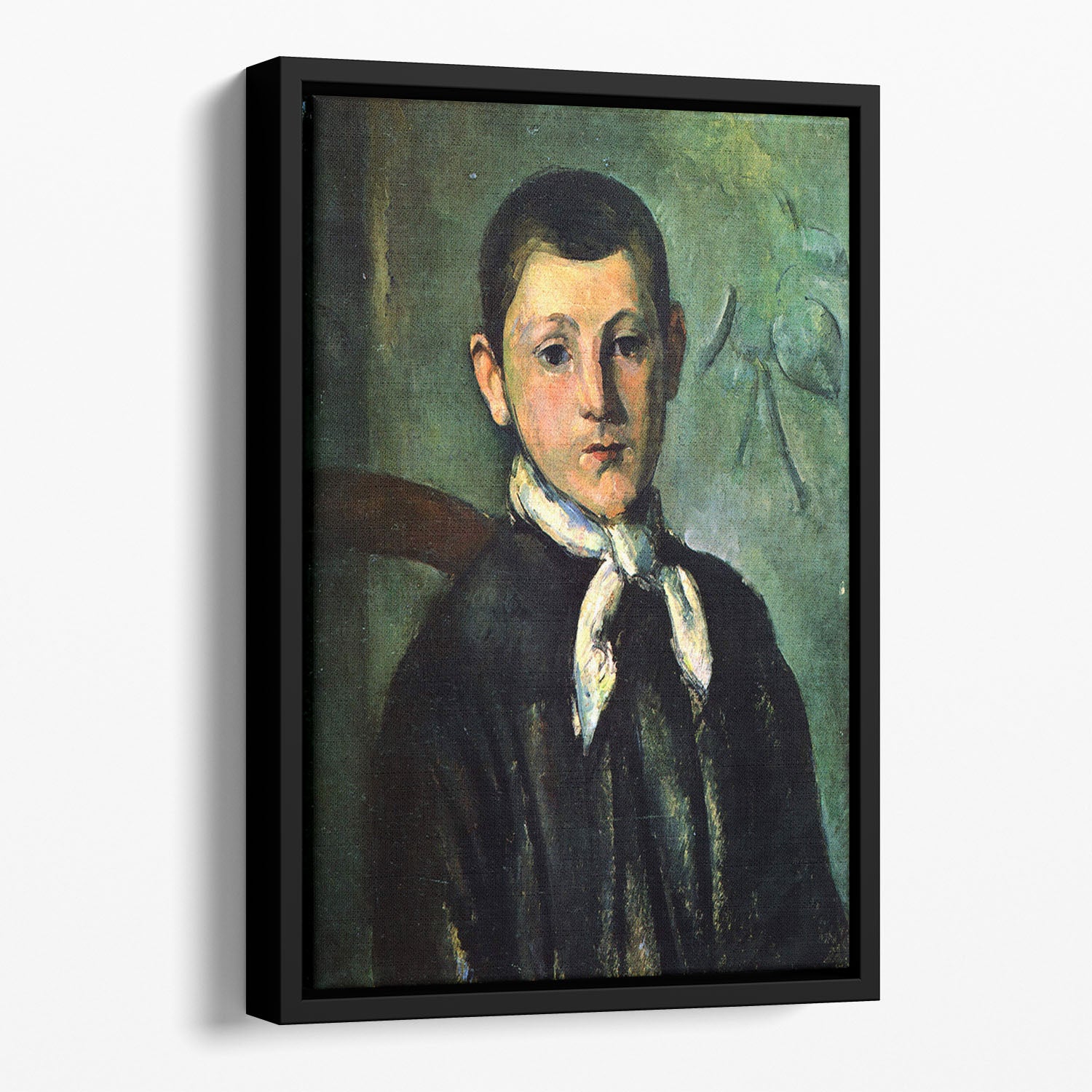 Portrait of Lois Guillaime by Cezanne Floating Framed Canvas - Canvas Art Rocks - 1
