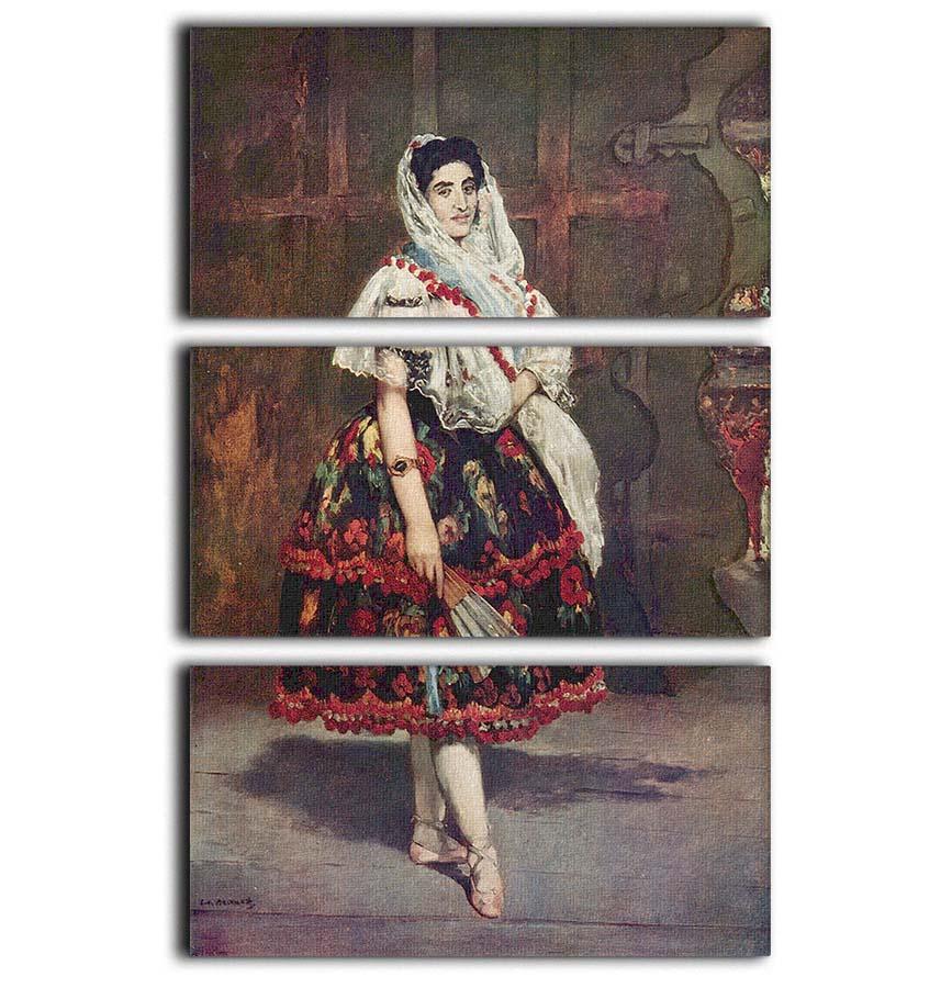 Portrait of Lola de Valence by Manet 3 Split Panel Canvas Print - Canvas Art Rocks - 1