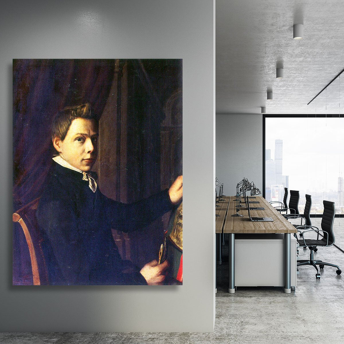 Portrait of Lourens Alma Tadema by Alma Tadema Canvas Print or Poster